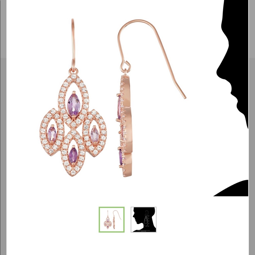 Rose gold earrings